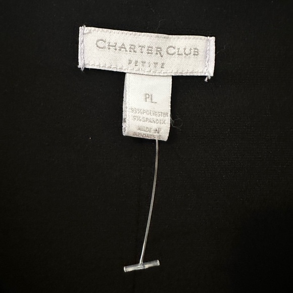 Charter Club Women's Black Ruched Gold Snake Clasp Dress Petite Large Cocktail - Picture 4 of 4